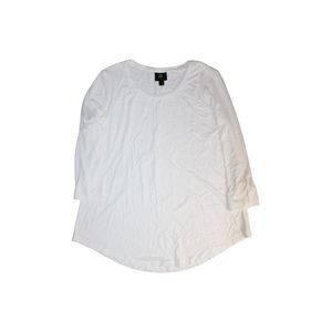 Jm Collection 3/4-Sleeve Solid Top, Created for, bright white, Size Female